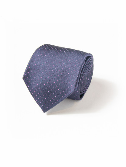 Patrick Hellmann CollectionBlue Tie With Pink Dots 100% Silkimage802